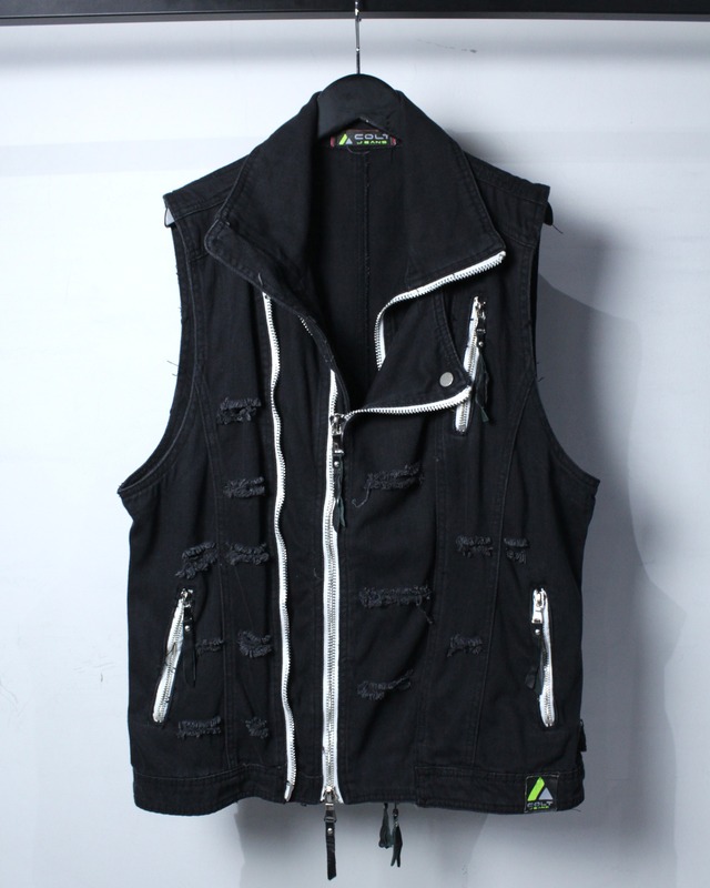 【Caka BLACK】Multiple Gimmick Double Riders Type Loose Vest