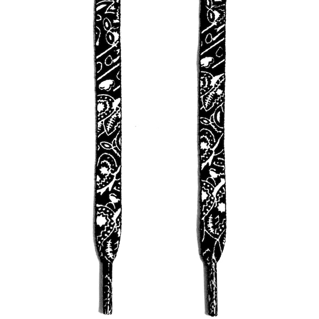 BANDANA PRINT LACES BLACK