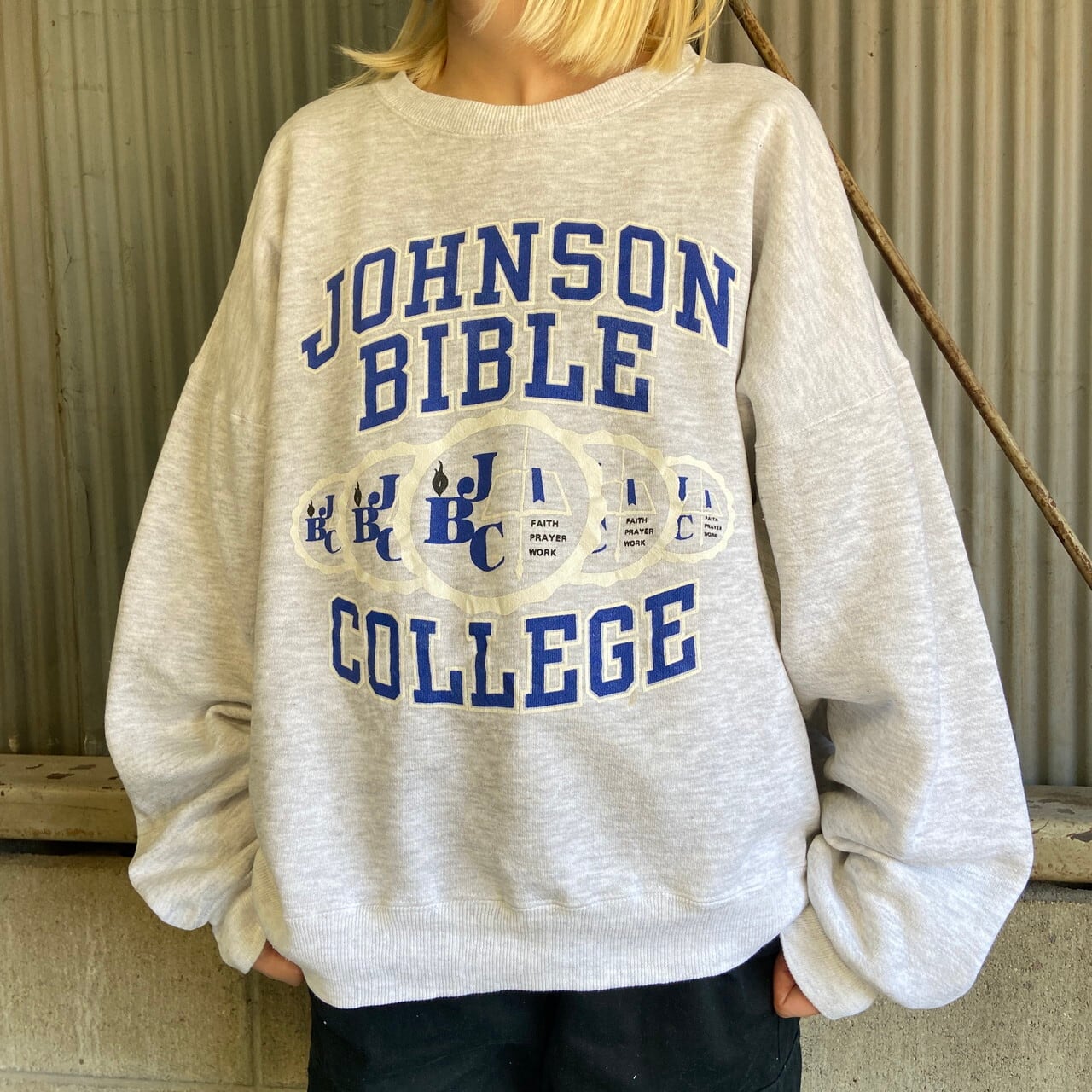 ビッグサイズ 90年代 USA製 Lee リー JOHNSON BIBLE COLLEGE カレッジ