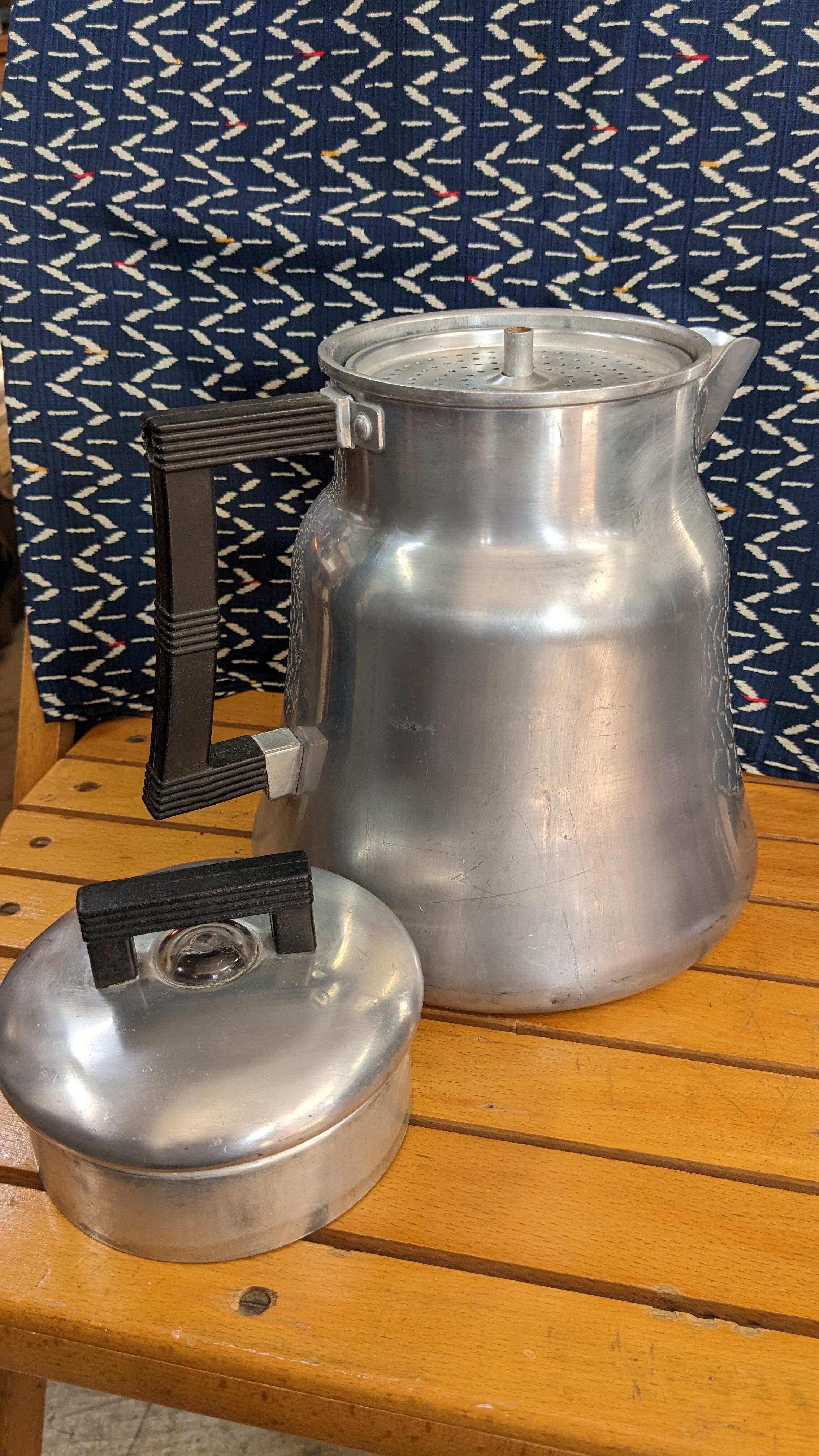 Vintage WEAREVER No3012 Aluminium Percolator Kettle made in USA