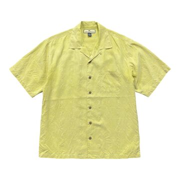 90s OLD STUSSY/ALOHA Shirt/USA製/紺タグ/M/アロハシャツ/総柄/開襟 