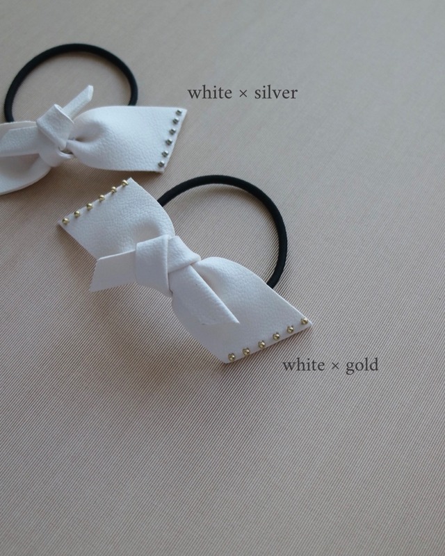 leather ribbon studs