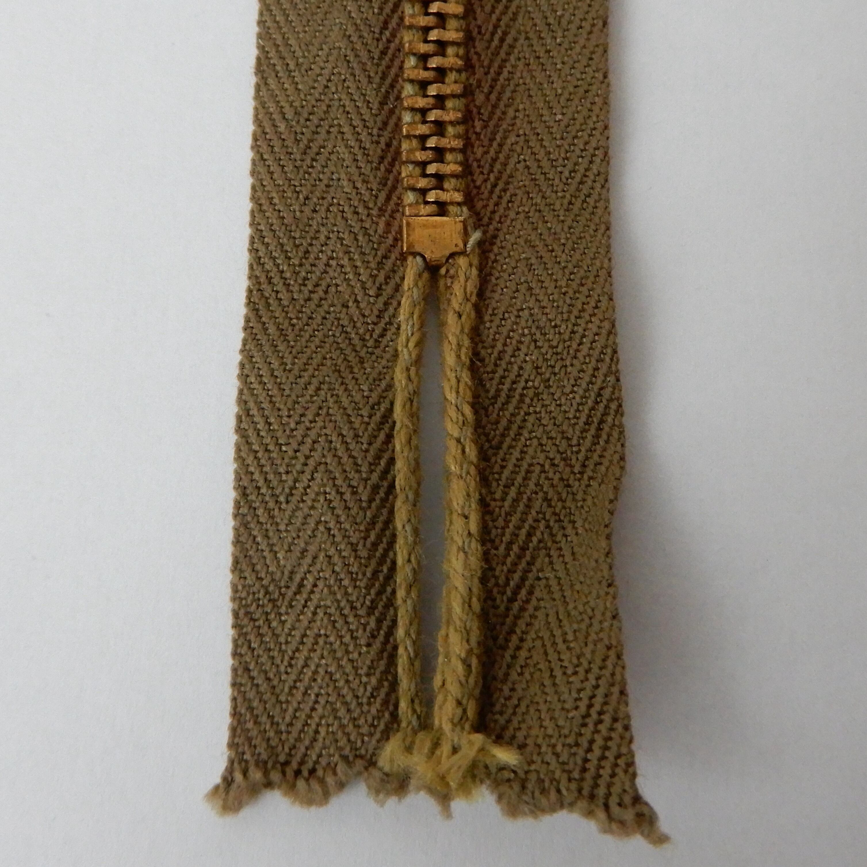 SERVAL Zipper 1940s BROWN Deadstock Made in USA ② Loki Vintage&Used