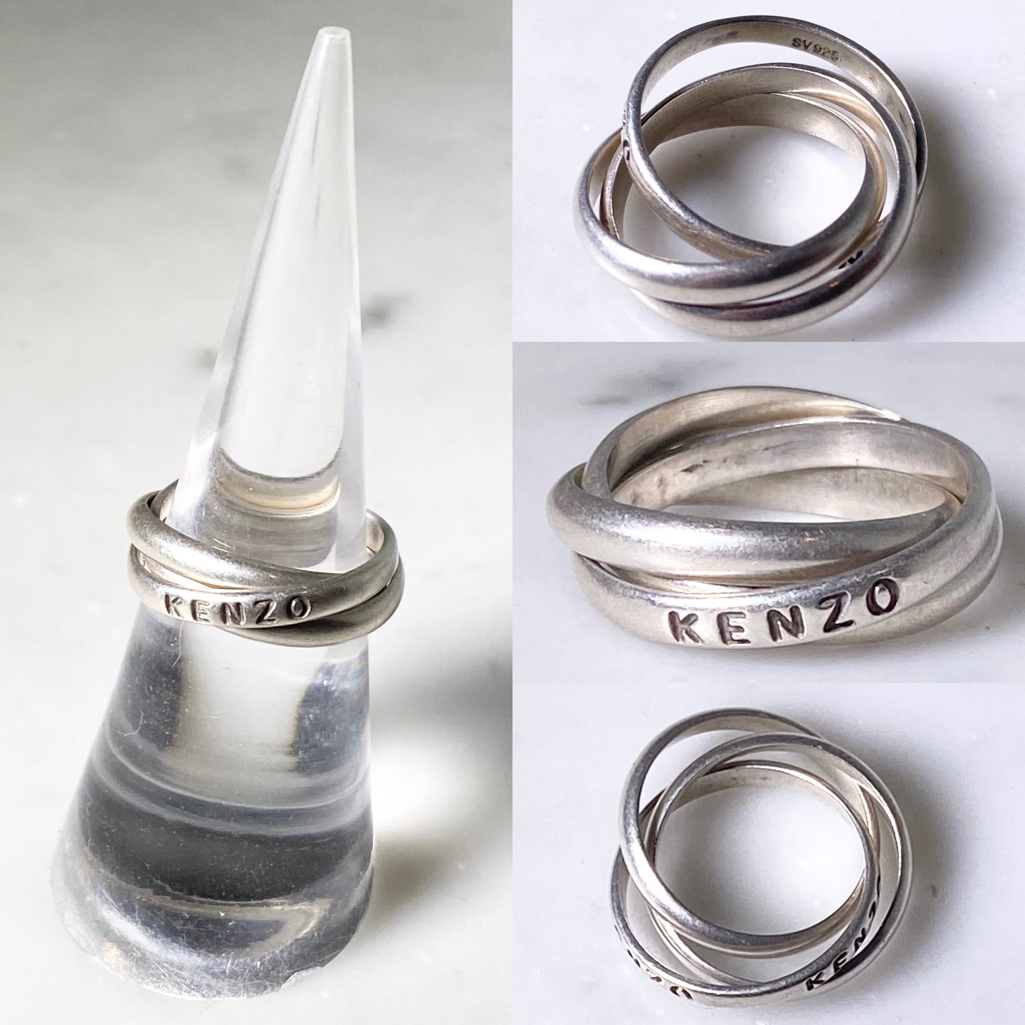 KENZO silver ring “trinity” | NOIR ONLINE powered by BASE