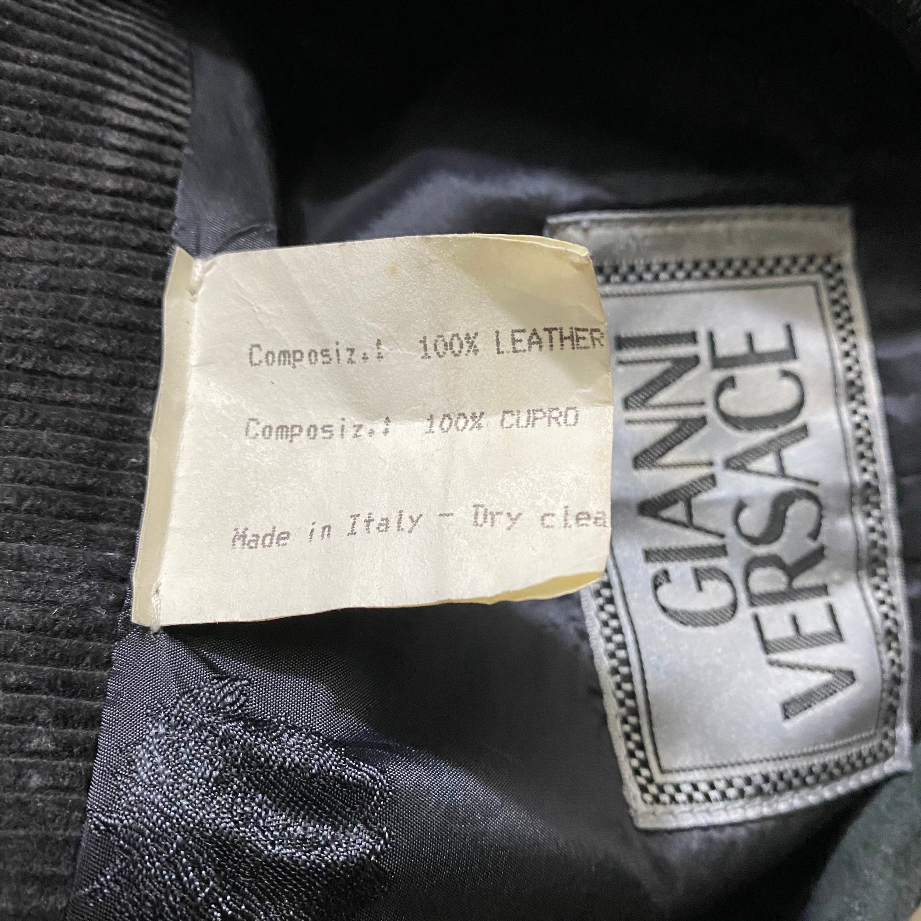 vintage GIANNI VERSACE corduroy switching nubuck tailored jacket
