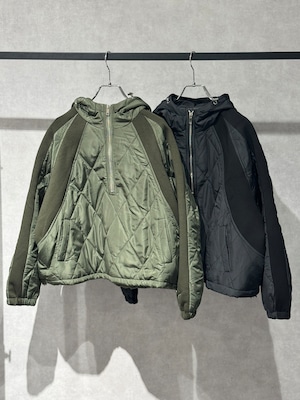 quilting anorak hoodie