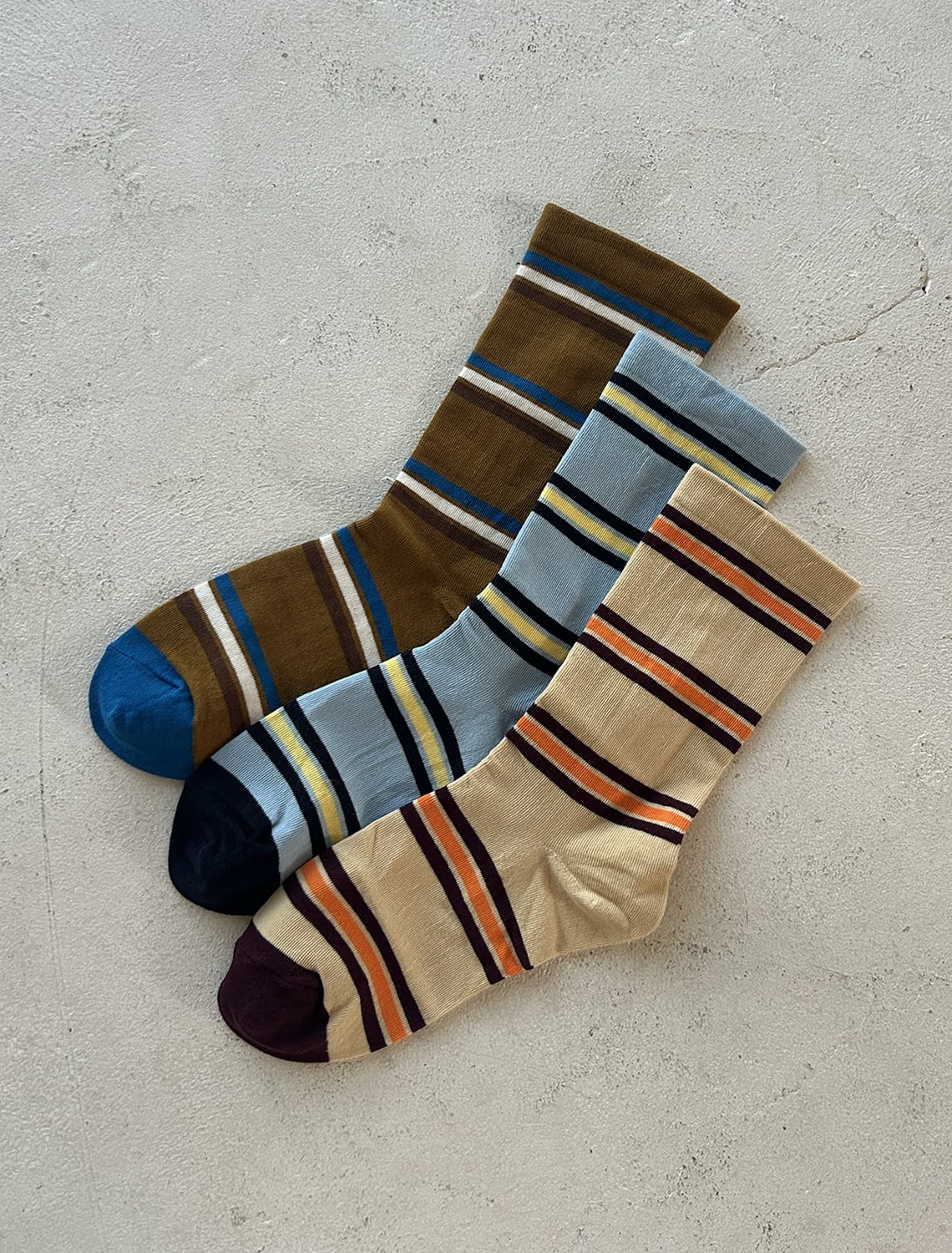 レトロカラー カジュアル ソックス