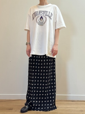 CU4-3 USED 90s Champion TEE "EVANSVILLE" -WHITE-