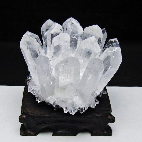 水晶 クラスター 水晶 原石 台座付属 一点物 おまかせ便 182-8615