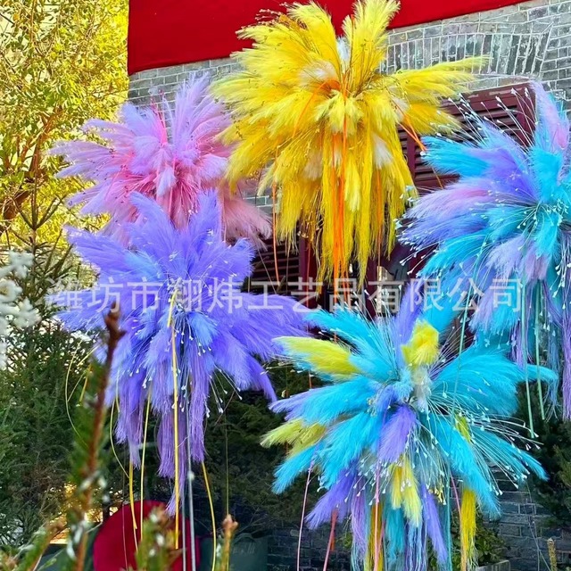 花火風フェイクフェザーの人工葦 100CM