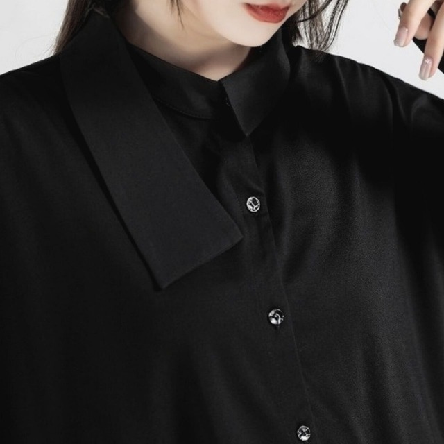 Big silhouette bat sleeve pullover C0778