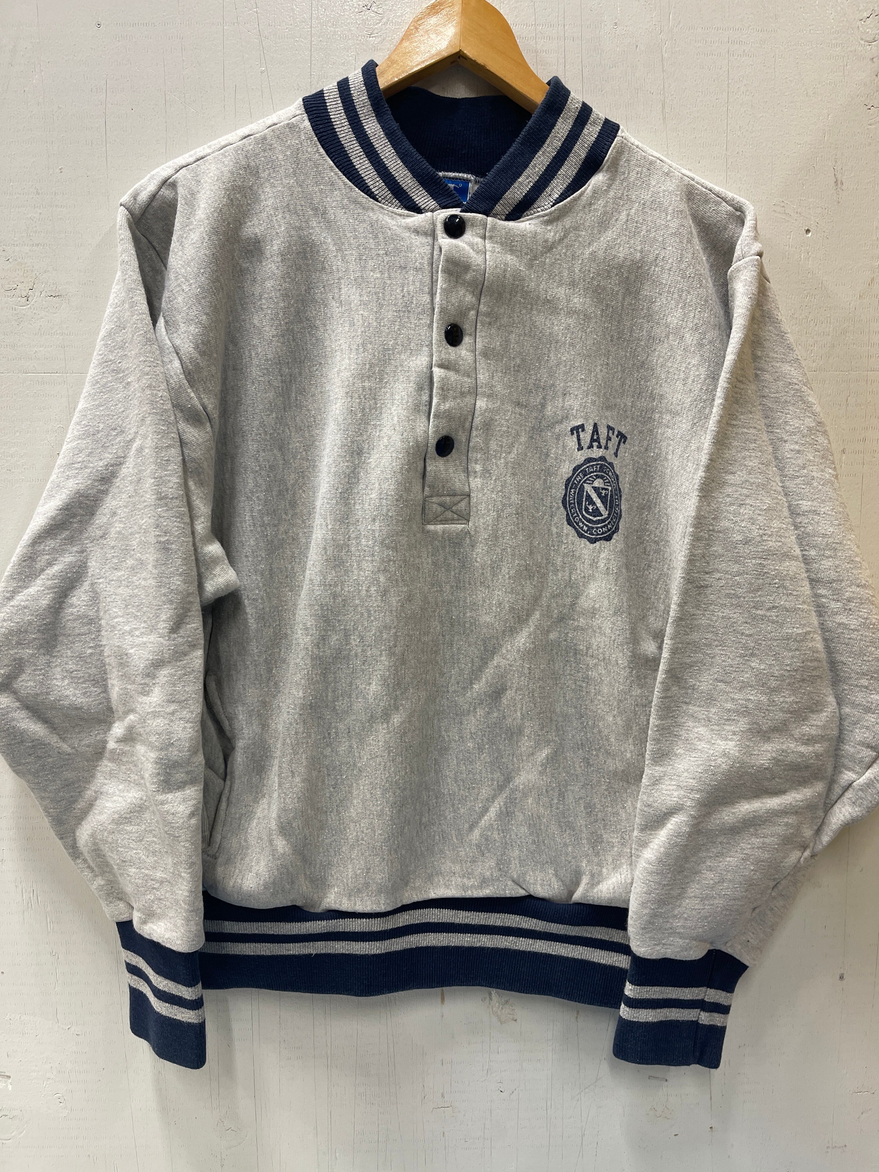 2142 L 紺 50s USA製 前V UNKNOWN SOLID SWEAT 50年代 ボロ