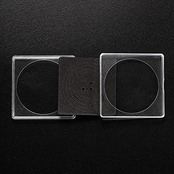 PATIKIL コインスナップホルダー 20個 コインケース収納 正方形 発泡ガスケット付き 適合19-39mmコレクター用 コレクション用品 クリア 黒