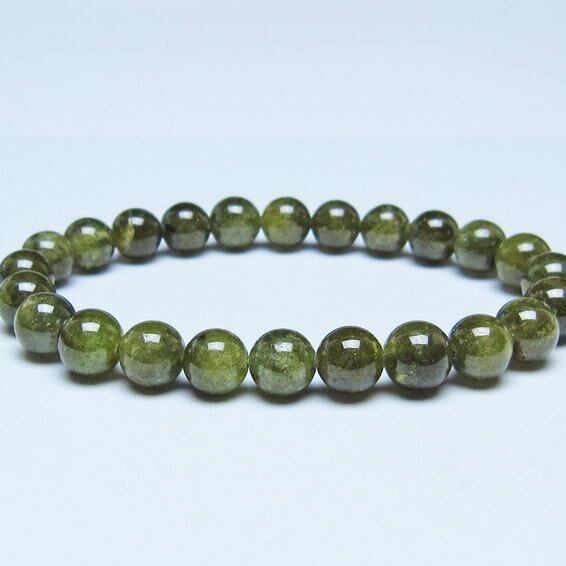 ツァボライト ブレスレット 8mm 一点物 メール便可 111-49722