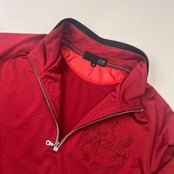 23区SPORT ニジュウサンクスポーツ ハーフジップ 長袖 ストレッチシャツ M/ボルドー メンズ ゴルフ