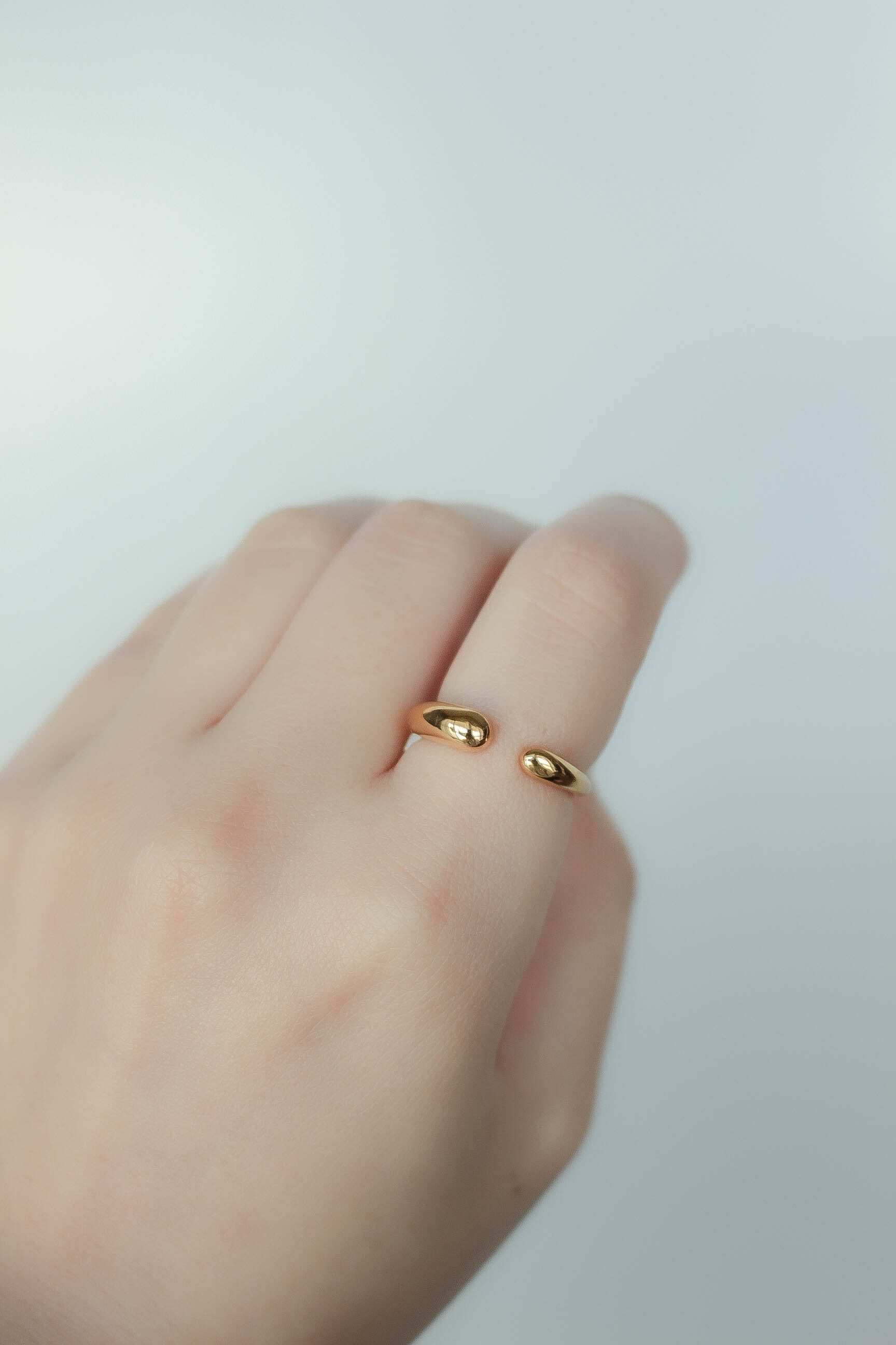 Open Drop Ring | ebine(エビネ)|金属アレルギー対応アクセサリー
