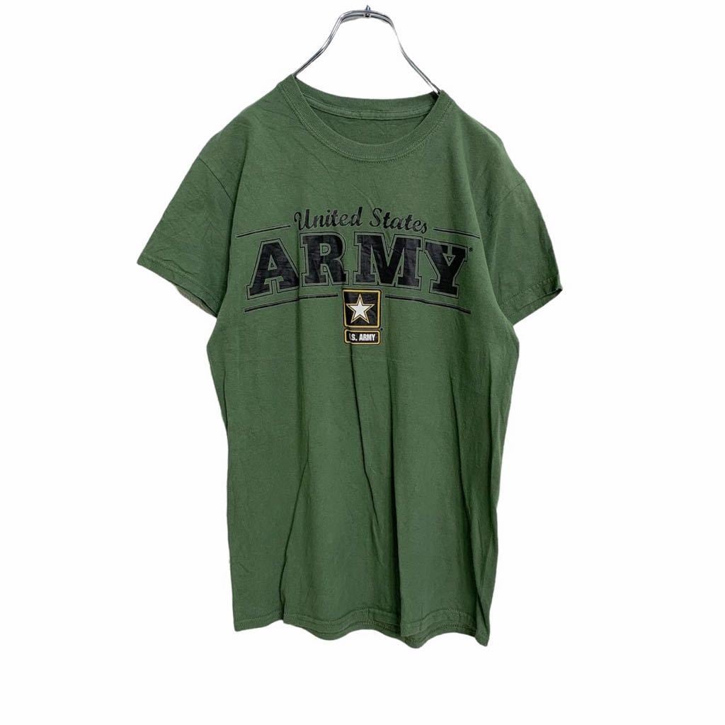 半袖 プリント Tシャツ S〜 グリーン アーミー ミリタリー 古着卸