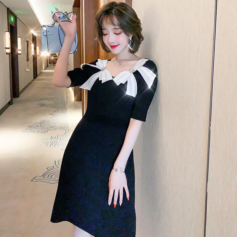 カラーウェスト薄手ドレス リボン スプリング 春物 サマー 夏物 スクウェア MIUCO97259621754