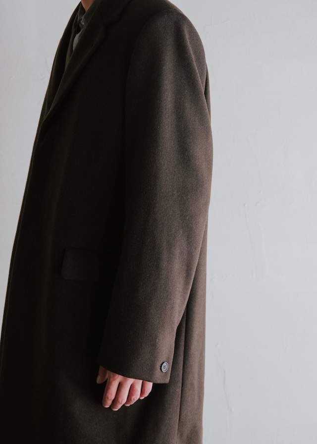 A.P.C. 98AW fly front wool chesterfield coat