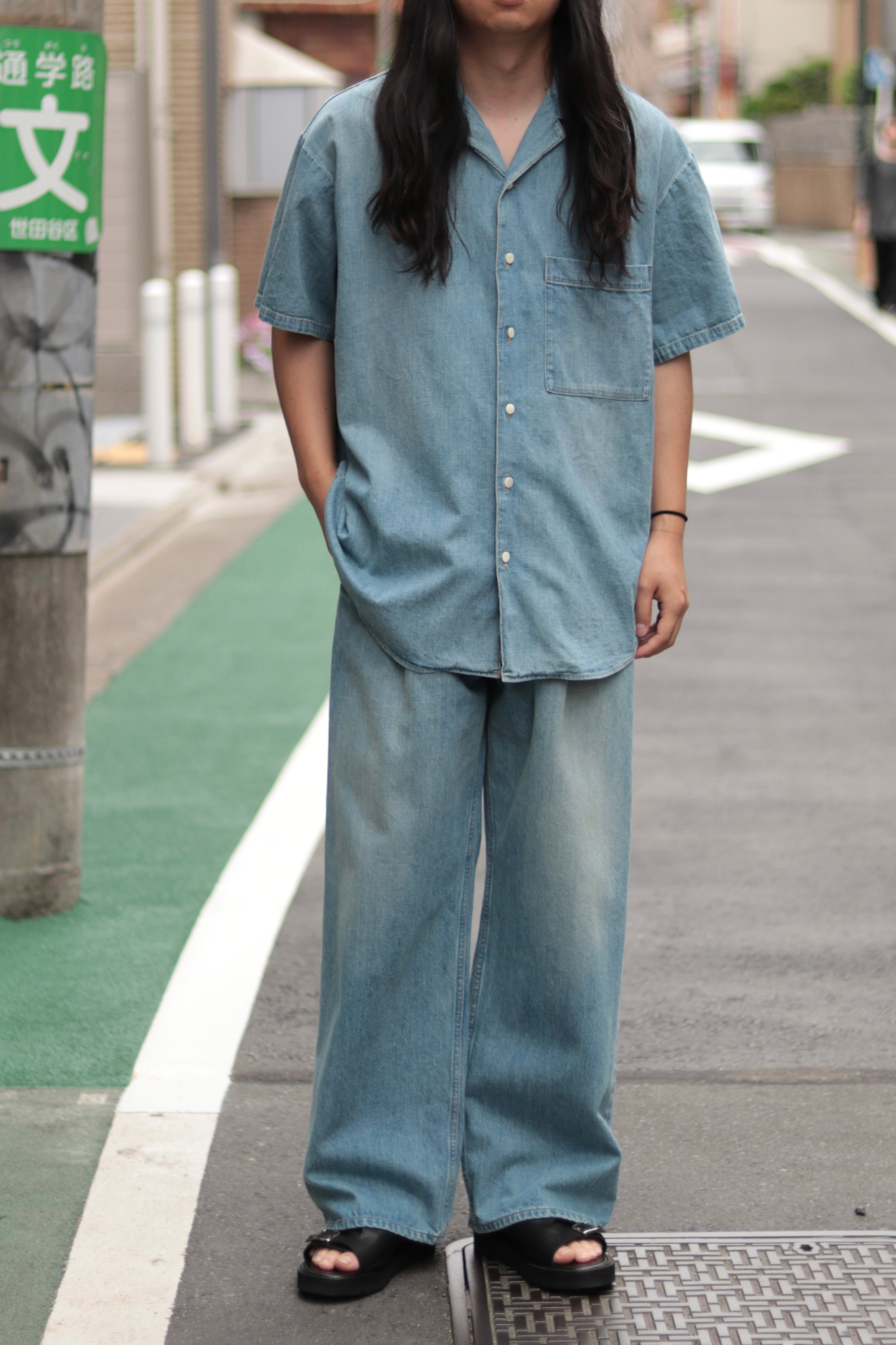 superNova. Wide selvedge jeans - Old vintage wash / Light indigo