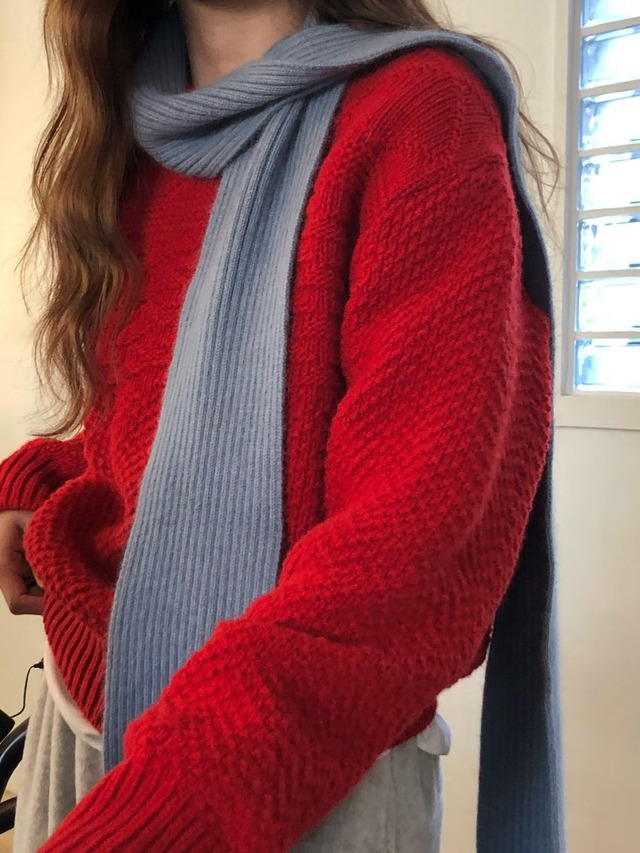 (予約) verveine / Brick wool cable knit 3color