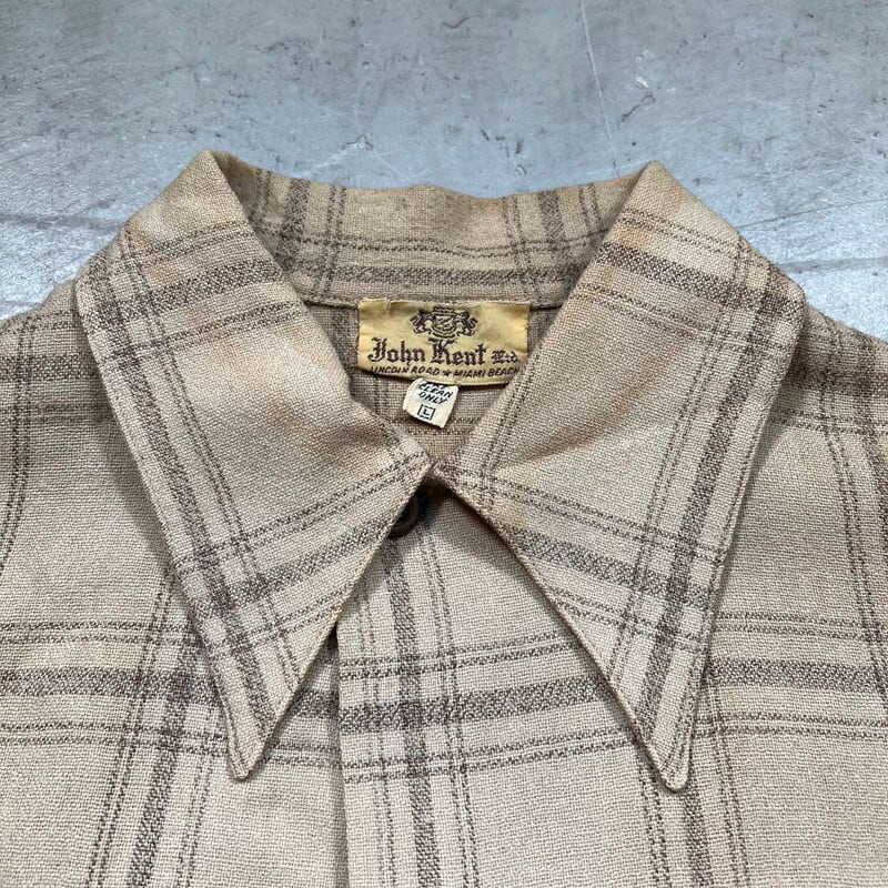 40's~50's JOHN KENT Ltd. ウールチェックボックスシャツ 40's~50's JOHN KENT Ltd. ウールチェックボックスシャツ