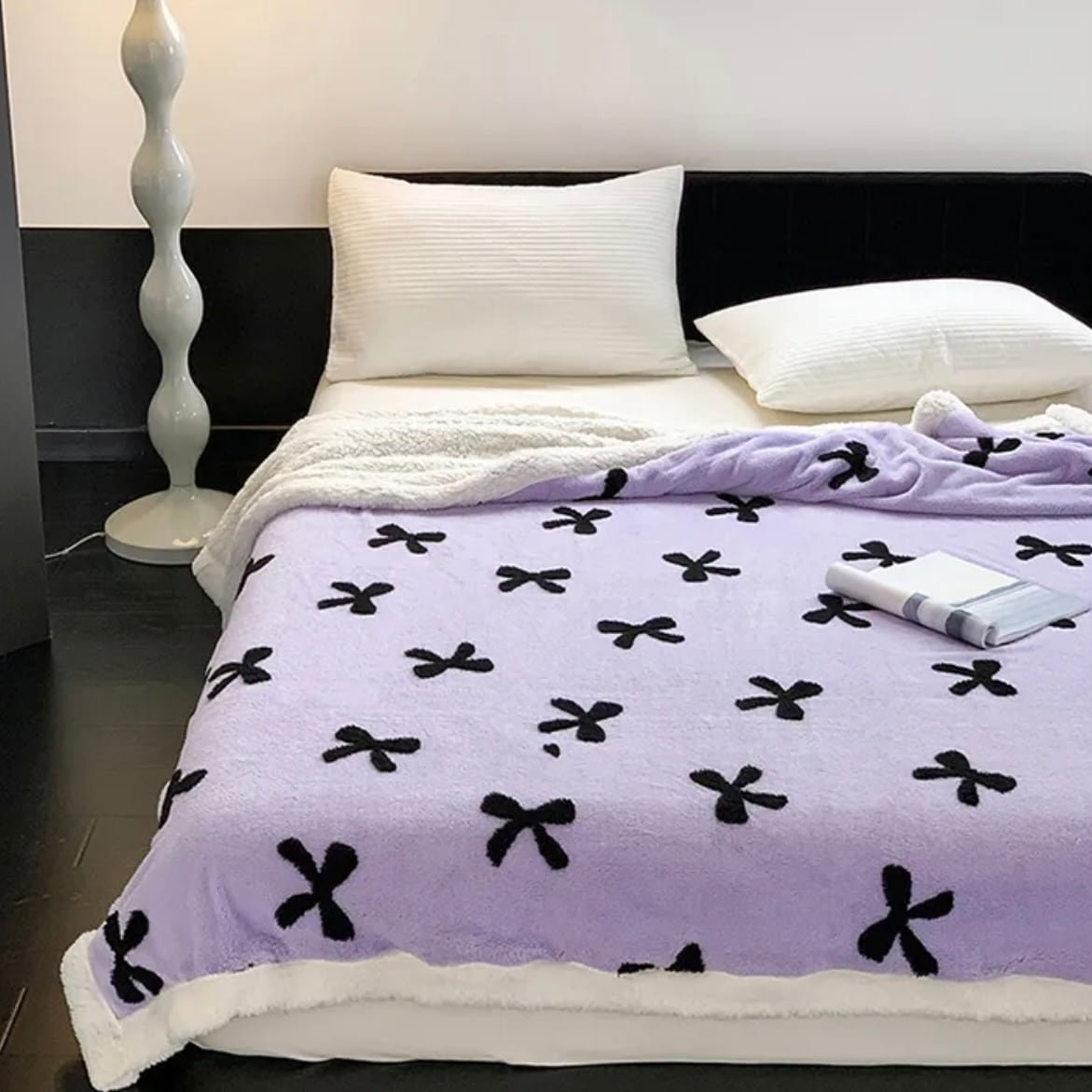 classic ribbon blanket 3colors 2size / クラシック リボン