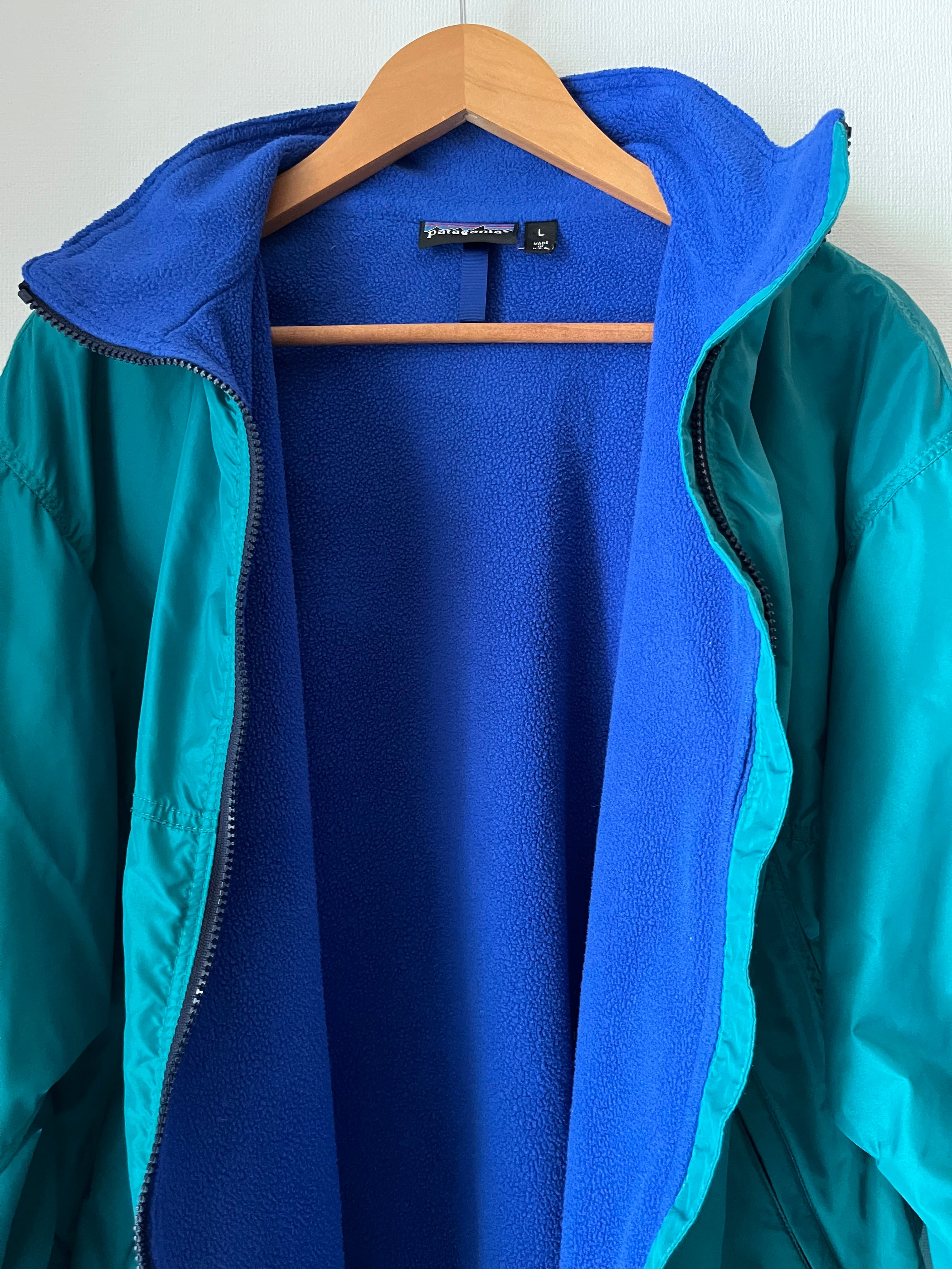 90s S0 Patagonia Shelled Capilene Jacket Made in U.S.A. Emerald