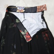 社交ダンス 衣装 TID Tania International Design ボトムス ズボン パンツ レッスンウェア ブラック系 花 花柄 鳥 透け感 かわいい 上品 練習 レッスン ダンス衣装 イベント パーティー レッド系 ブルー系 グリーン系