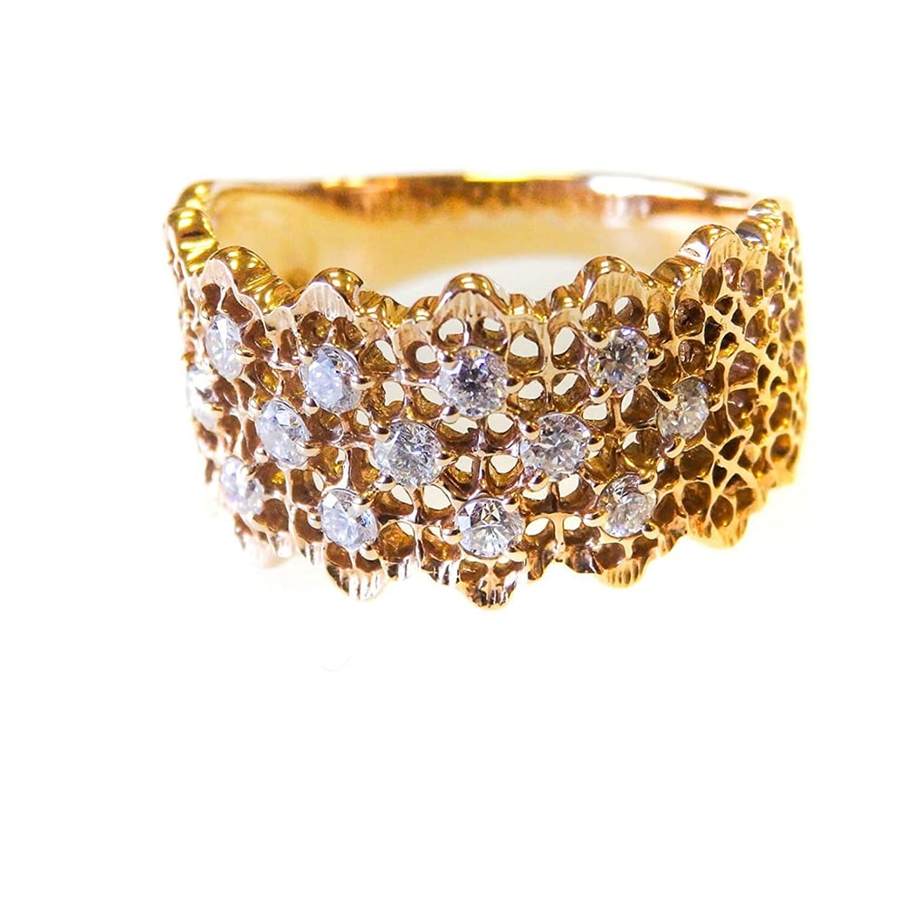 K18 ダイヤ入 リング 13号