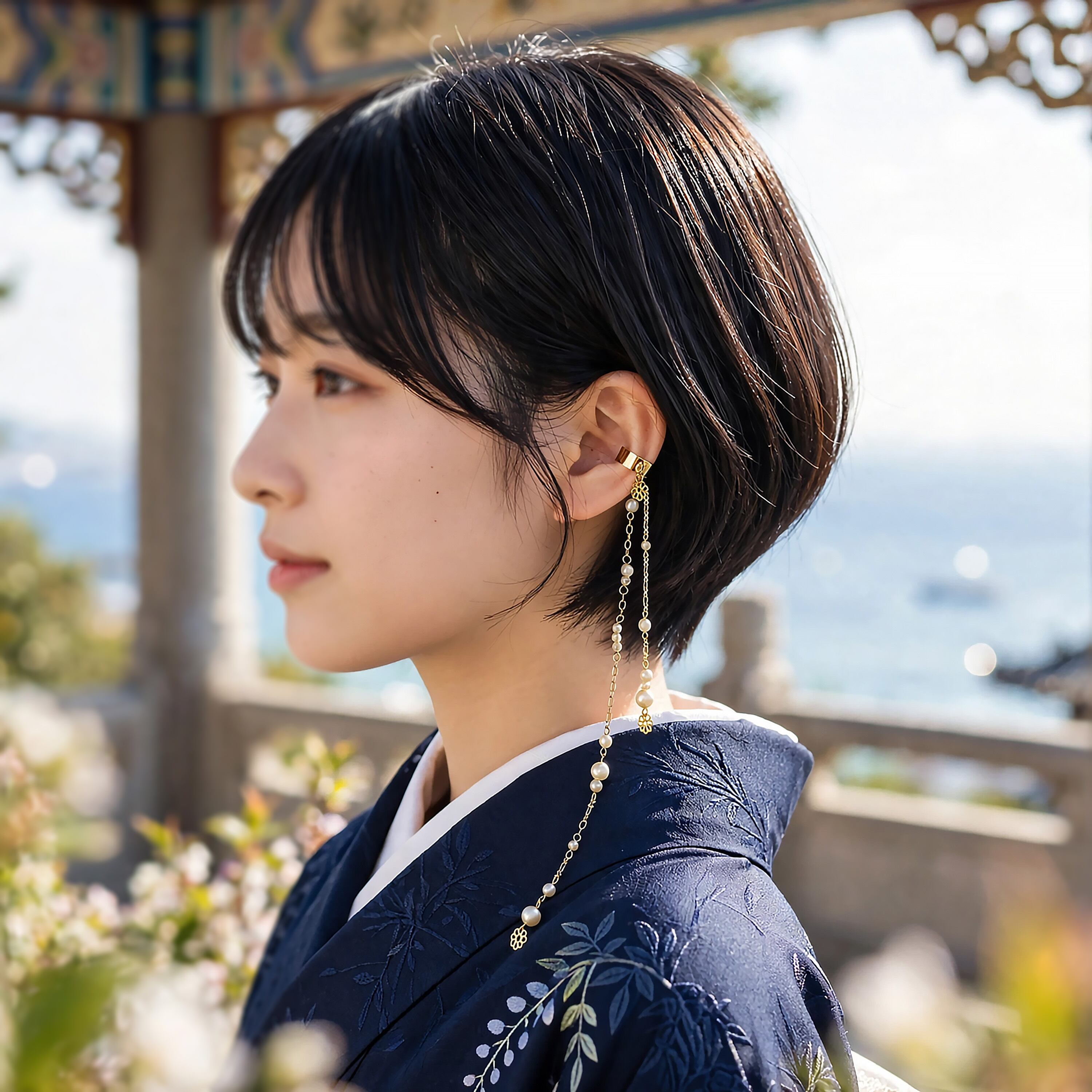 かたっぽイヤーカフ「りん、きらきら」