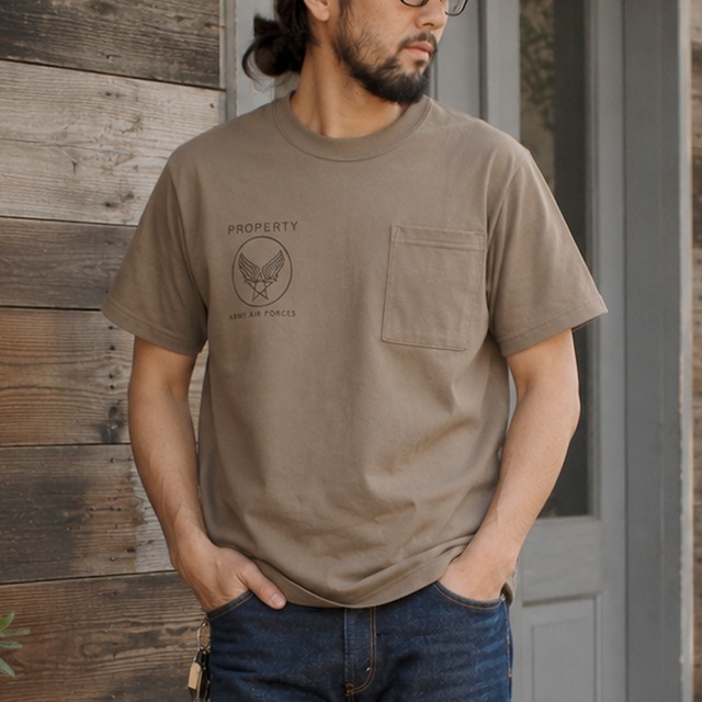 Air Force logo motif pocket T-shirt 00575