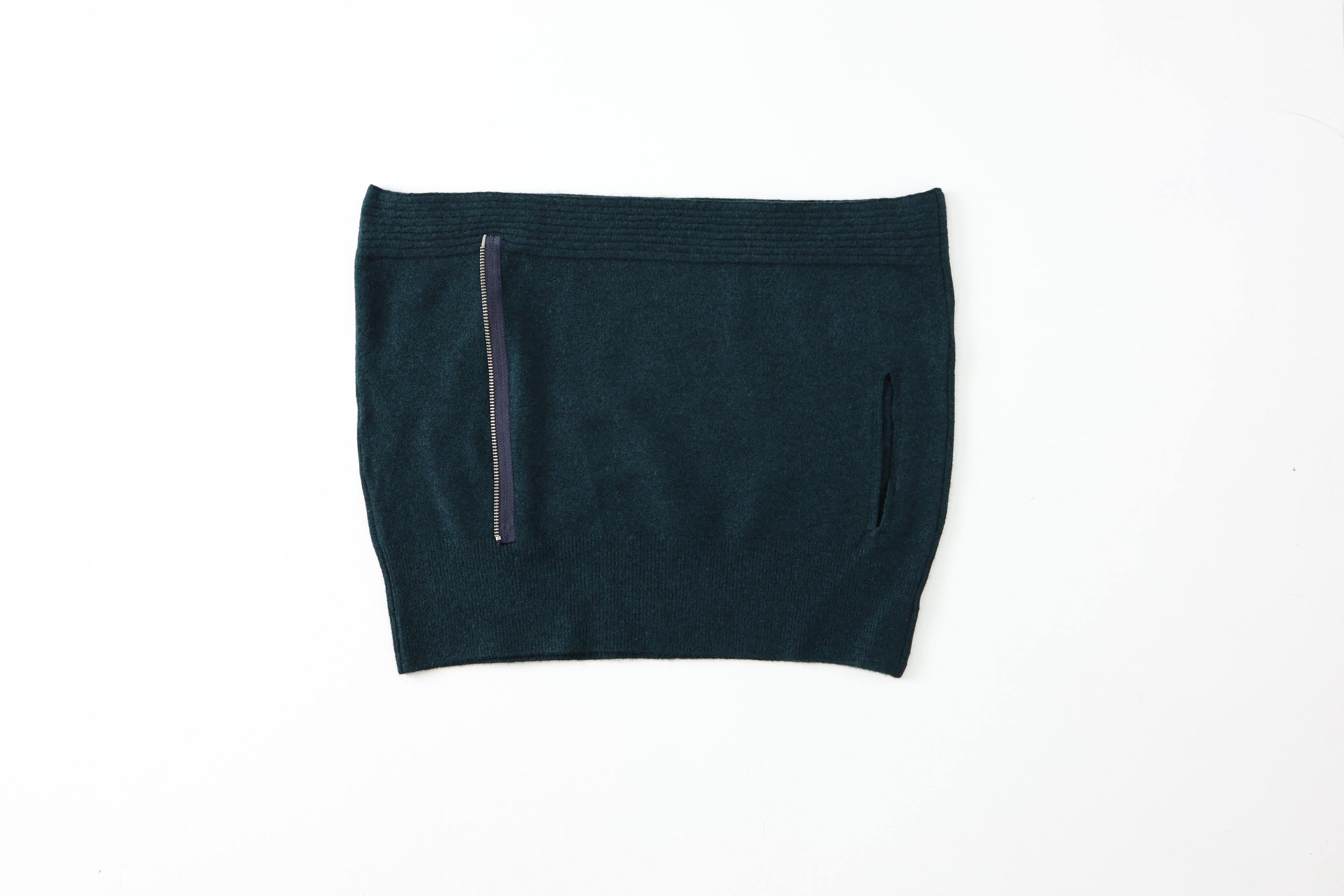 ulikasanctus】Zip knit tube top | 10col