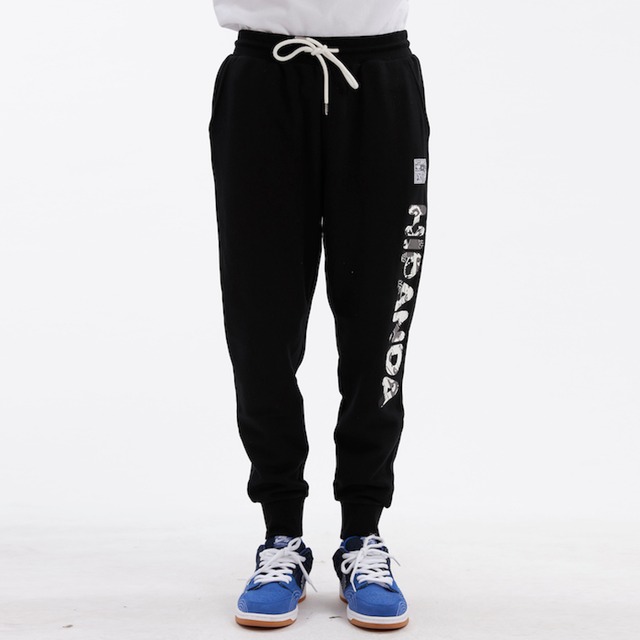 SALE 送料無料【HIPANDA ハイパンダ】メンズ スウェットパンツ MEN'S SNOW PANDA PRINT SWEAT PANTS / BLACK