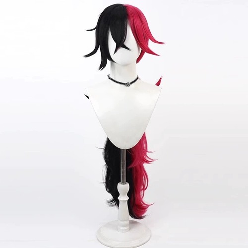 コスプレ耐熱ウィッグ ブラック ピンク 2トーン ロング ウィッグ ★悪魔執事と黒い猫/ルカス・トンプシー 等 ★受注品★