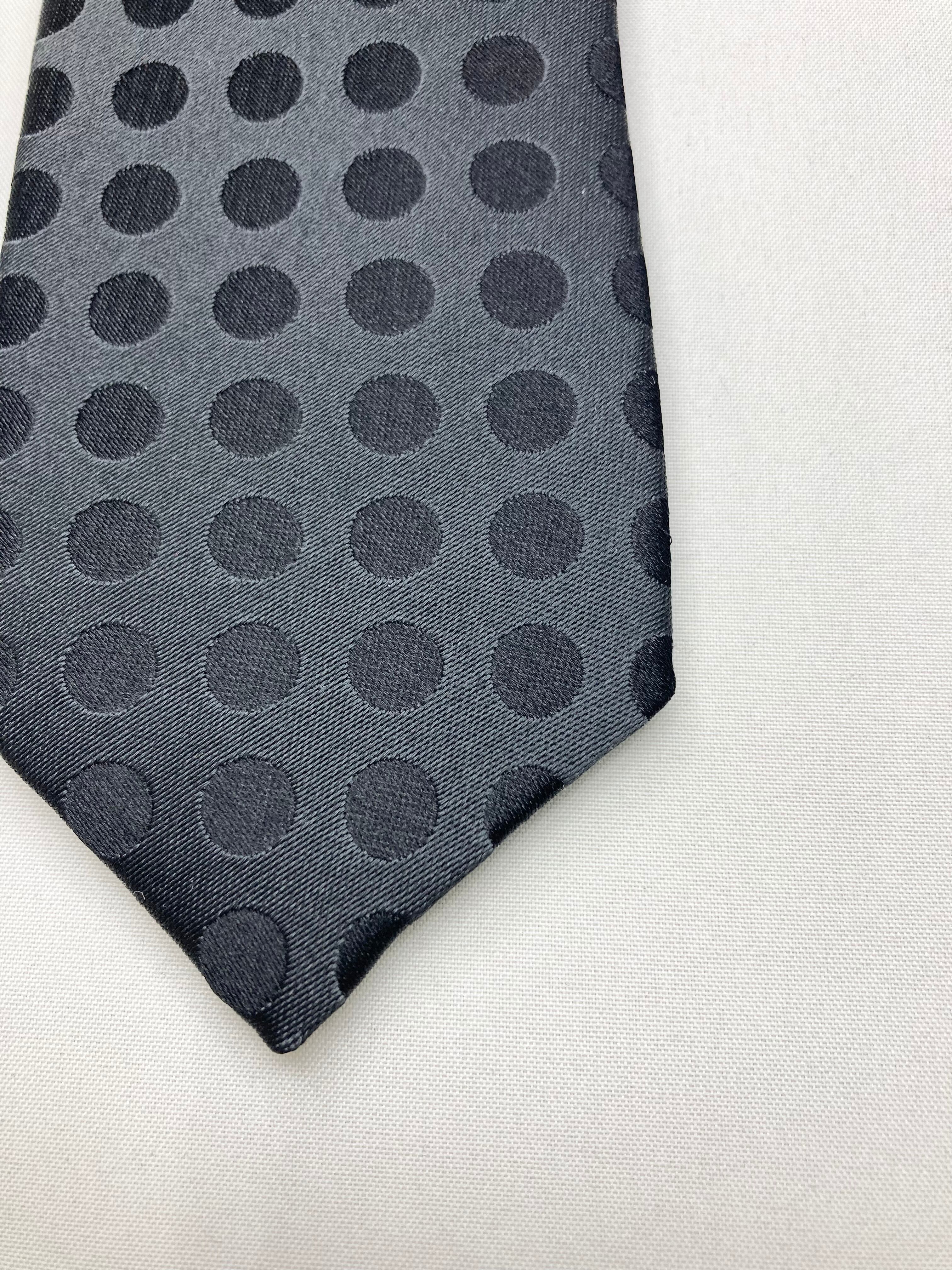N j Gender-free cravat ドット柄 グレー×ブラック | NECKWORLD