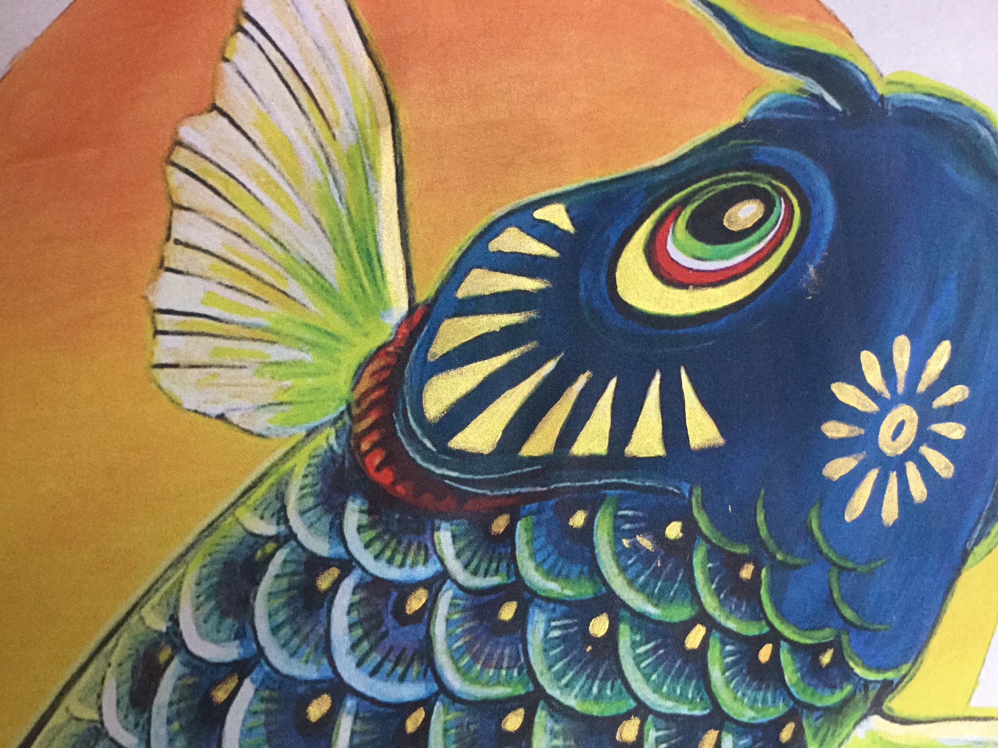 黒澤育オリジナル幟旗「鯉のぼり」3匹バージョン180×60cm | IKU