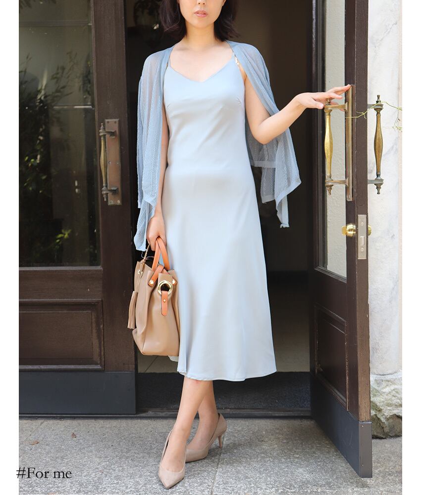 【新作入荷】シンプルキャミソールワンピース_e0132203028a
