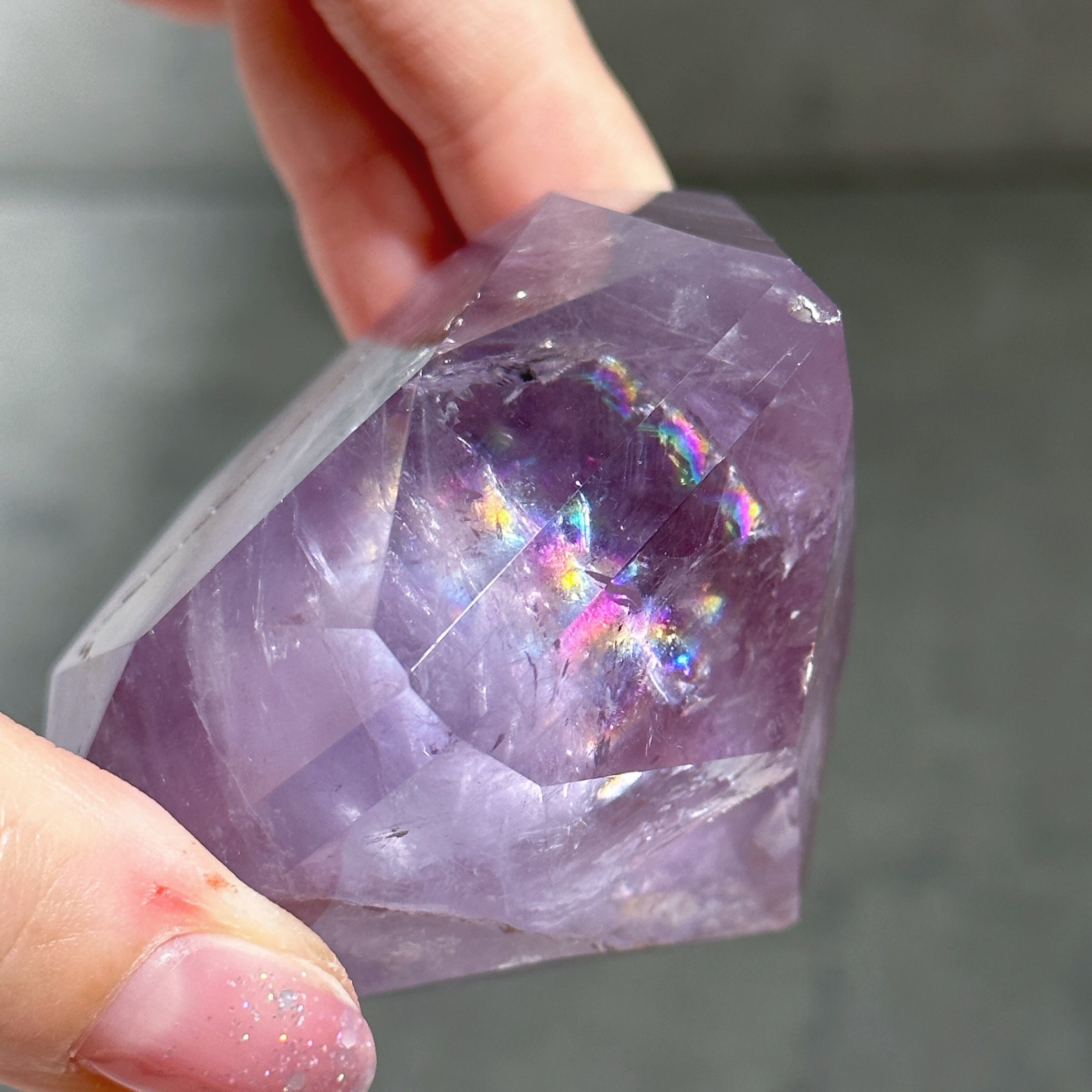 アメジスト ダイヤモンドカット02◇Amethyst Diamond◇天然石・鉱物
