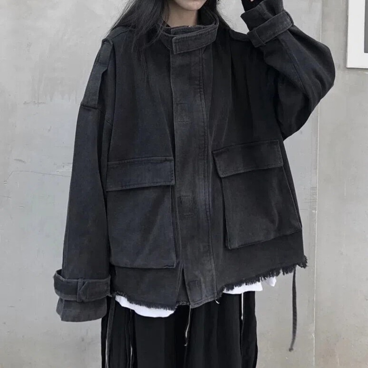 【UNISEX】 Oversize Black Jacket / ユニセックス オーバーサイズ ブラック ジャケット