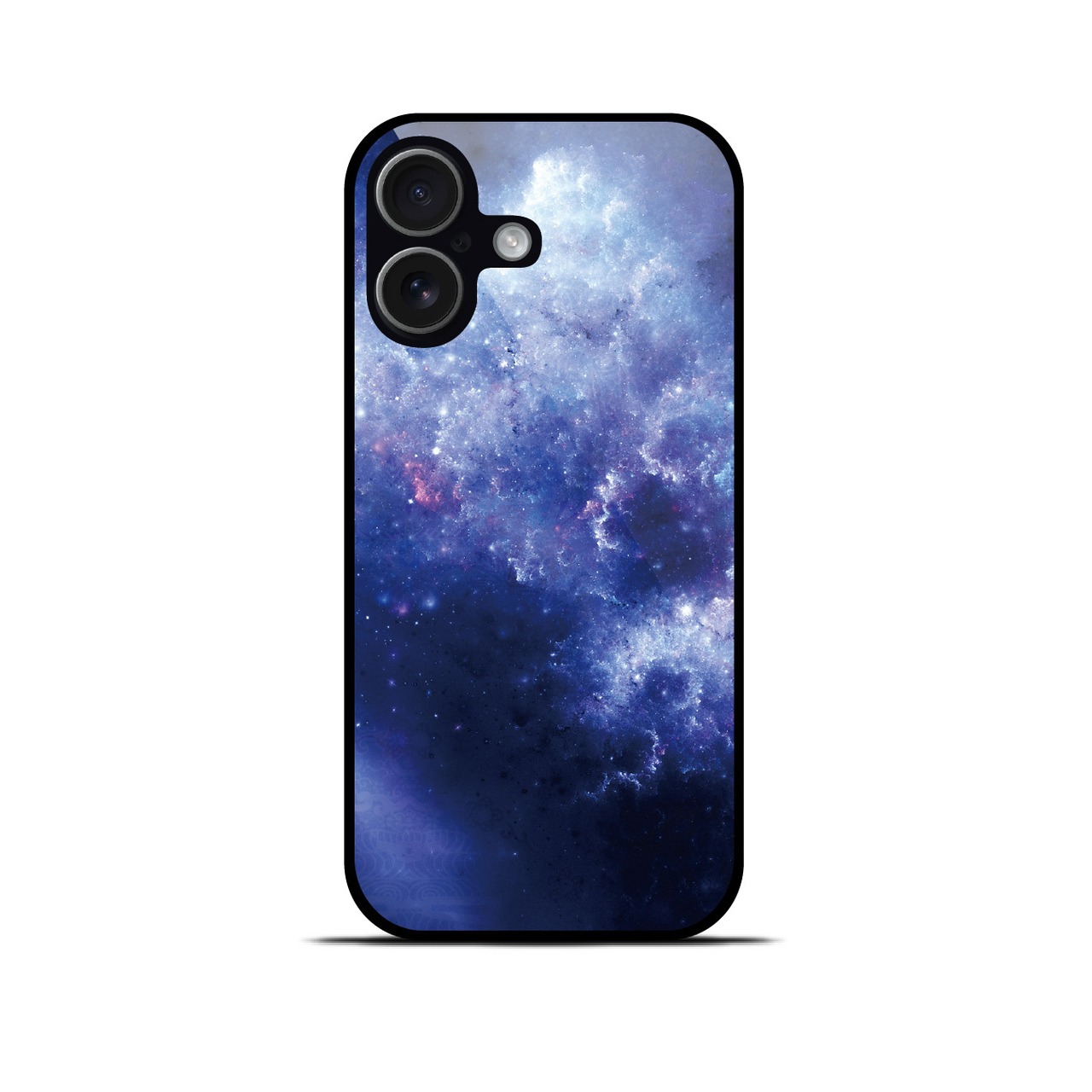 夜星 - 和風 角丸型 強化ガラスiPhoneケース