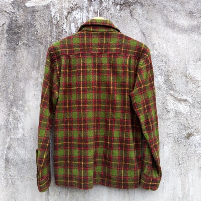 1970s SEARS KINGS ROAD Wool Shirt Small / ナイスカラー！シアーズ