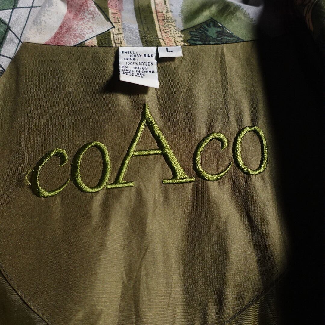COACO”Artistic Design Silk Zip Blouson | 古着屋 FORCE