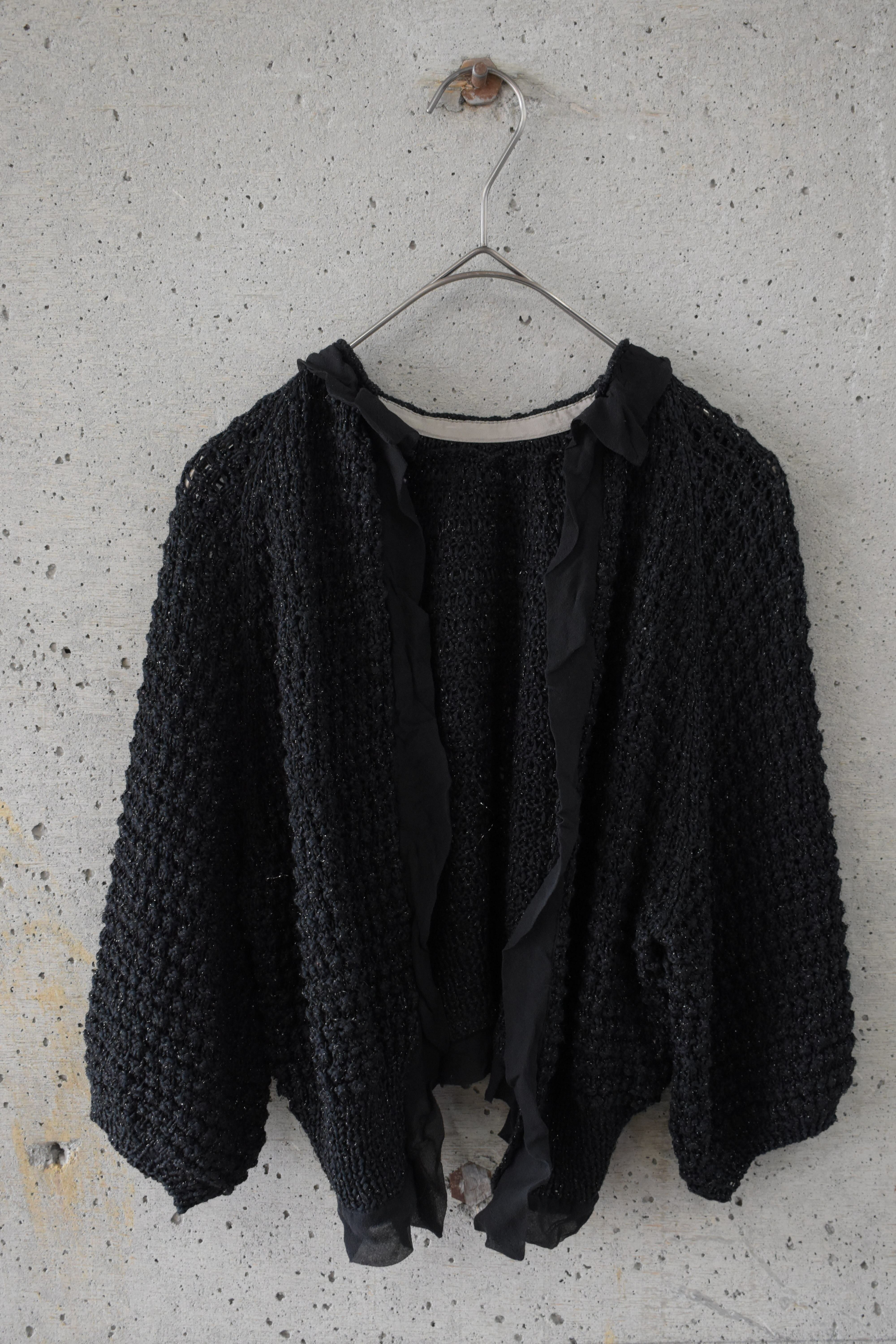Balloon-sleeve knit bolero
