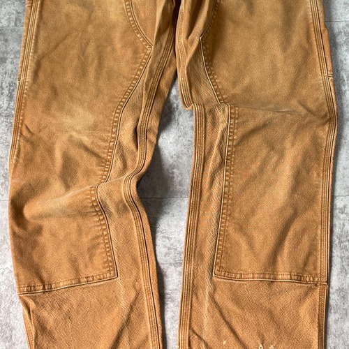 20s ブラウン ダブルニー カーハート Carhartt 32×34 詳細写真4