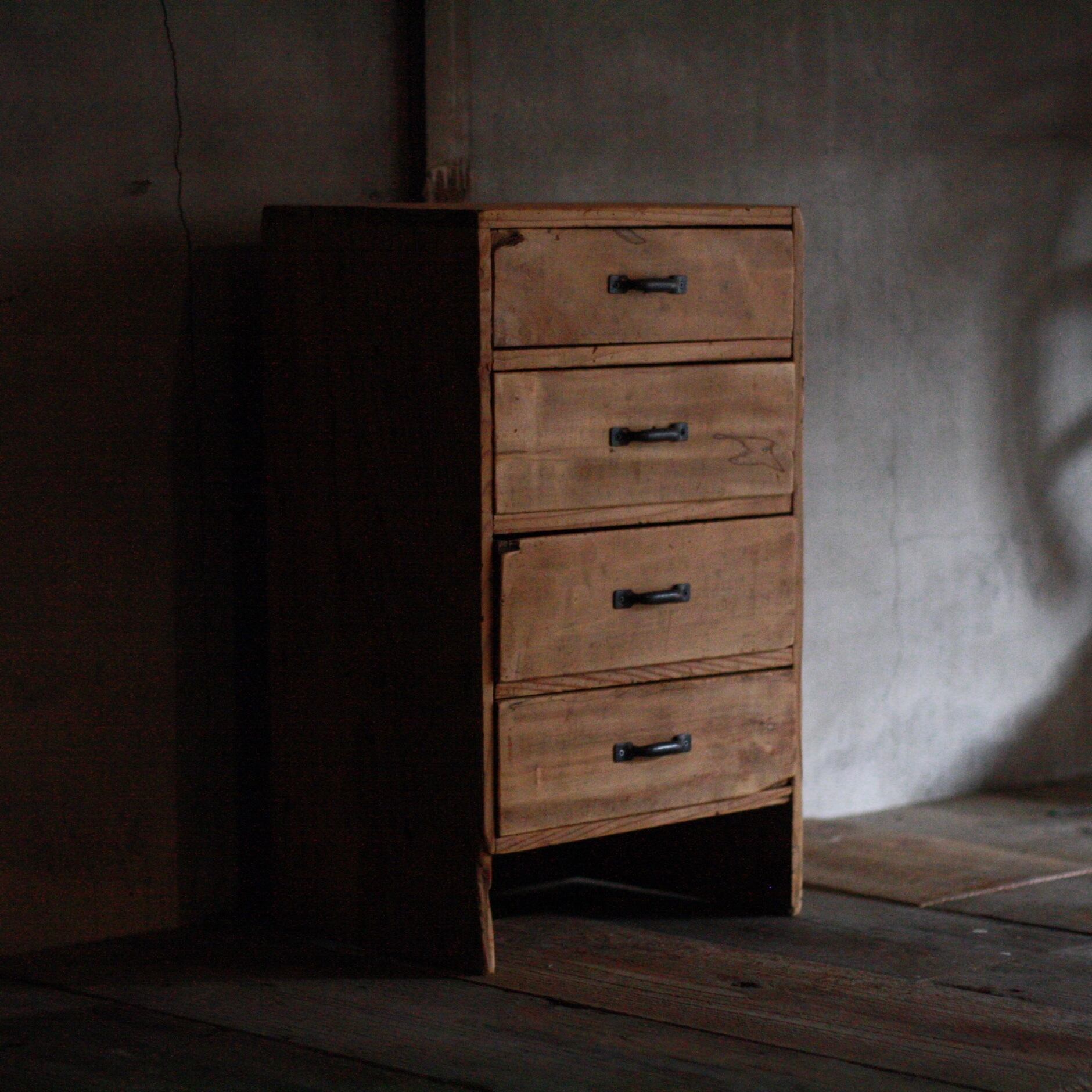 引き出し（4段）《古家具　抽斗　小物収納》