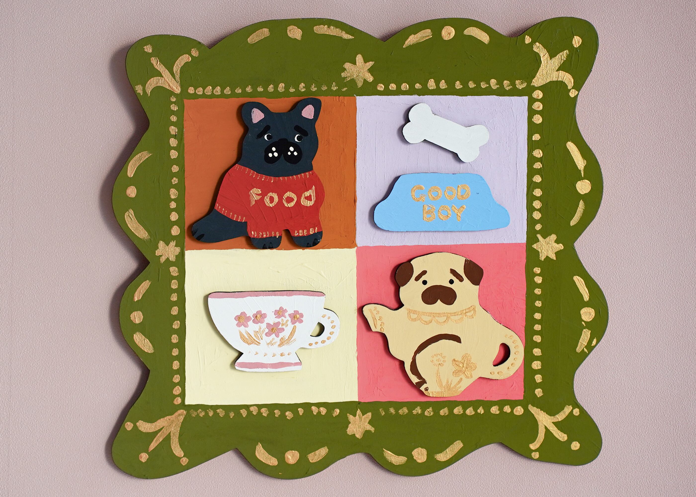 wood objet 原画 「Food & Tea 」スクエア
