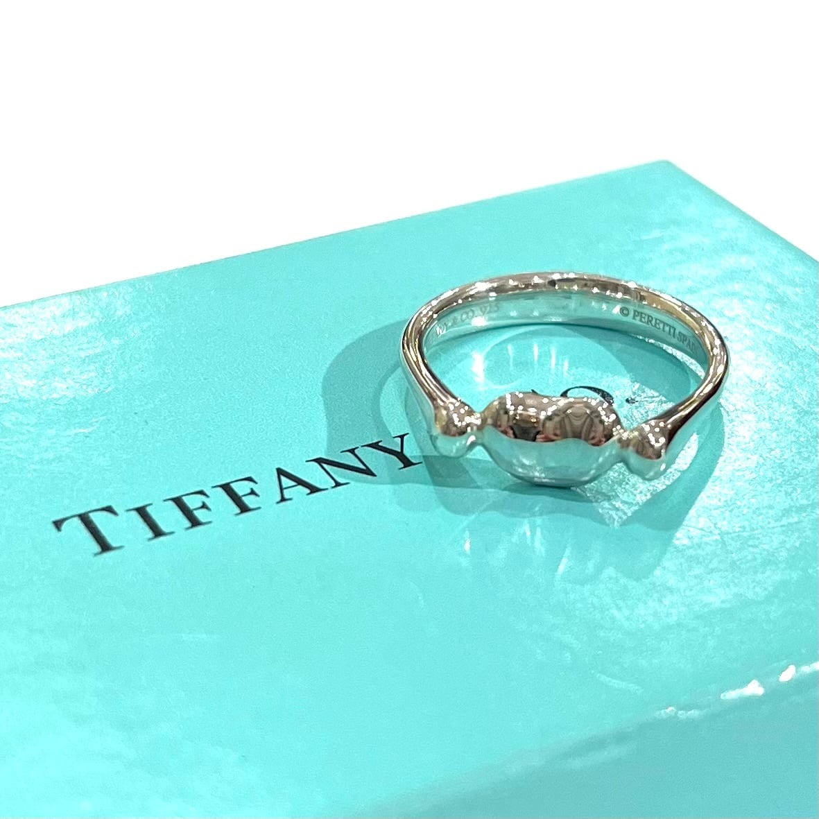 新品仕上げ◇ティファニー ミニ ビーンリング 10号 SV925 シルバー 指輪 新品仕上げ◇ティファニー ミニ ビーンリング 10号 SV925 シルバー