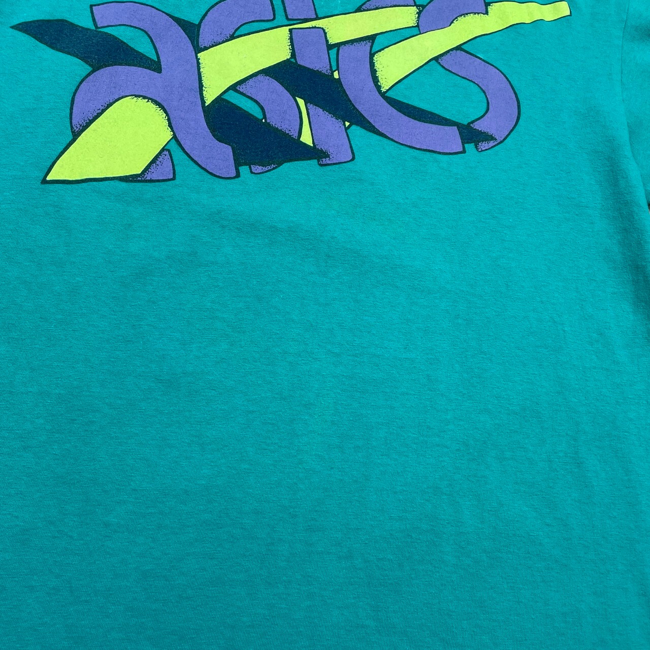 90年代 USA製 asics アシックス プリントTシャツ メンズL 古着 90s 