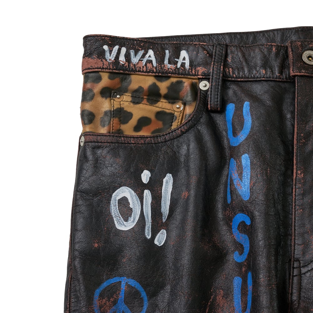 doublet CLACKING LEATHER PANTS (BLACK) 23AW01PT232 | IAAAM doublet CLACKING LEATHER PANTS (BLACK) 23AW01PT232 | IAAAM